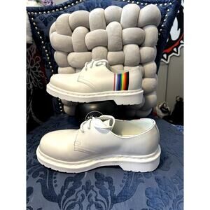Dr Martens White Rainbow LGBTQ Pride Oxfords size 6/EU